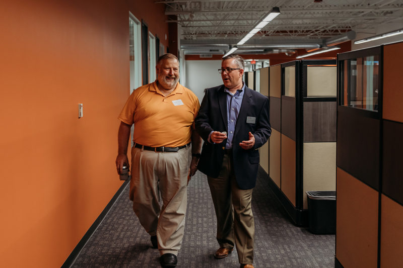 Chortek Summer 2019 Open House - Mike Radtke giving a tour of our office