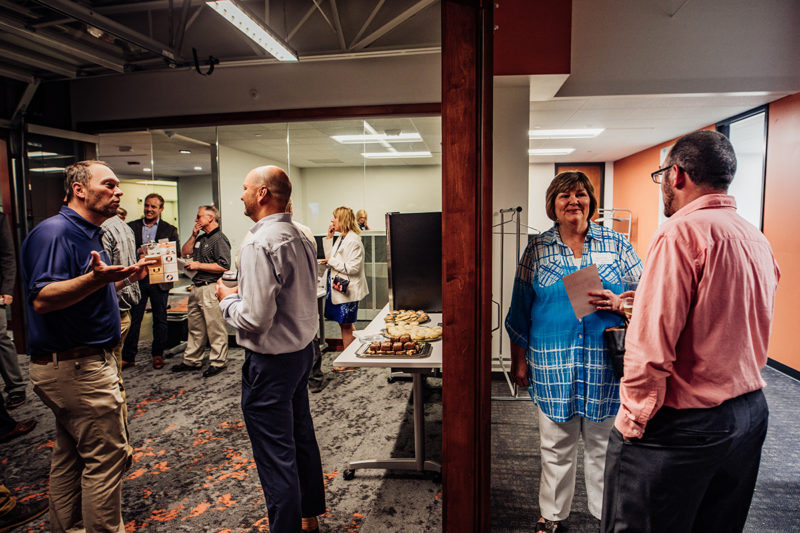 Chortek Summer 2019 Open House - guests in and out of our conference room