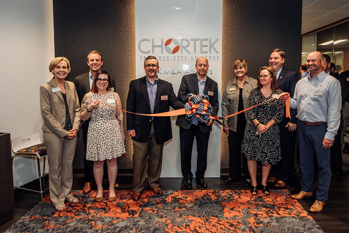 Chortek Summer 2019 Open House - Ribbon Cutting with Chortek Employees and representatives