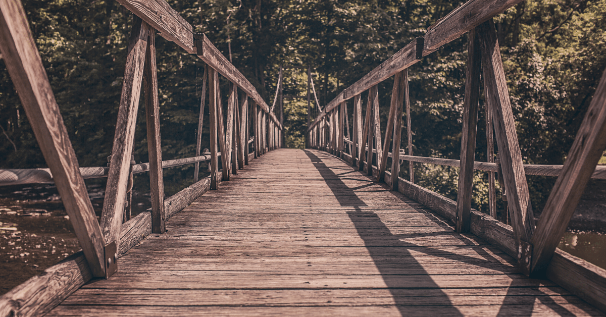 What is a Business Continuity Plan? Image of a bridge that stretches into the background.