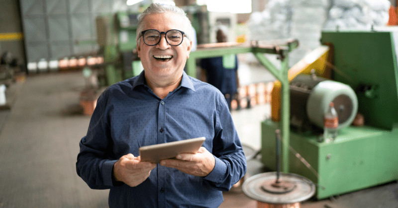 Acumatica Cloud ERP Software - Chortek LLP - Image of man smiling in factory