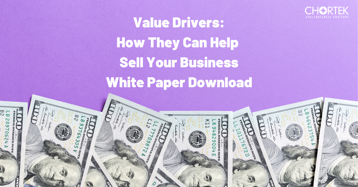 Value Drivers - Succession Planning White Paper - Image of 0 bills with text